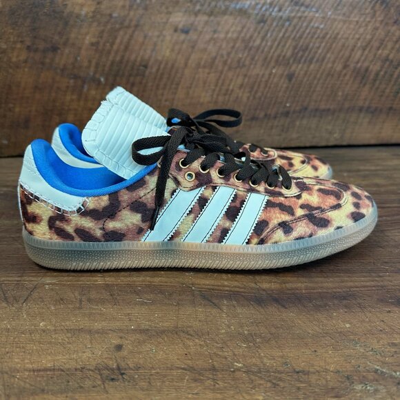 Adidas x Wales Bonner Samba Pony Sneaker Leopard Print Men's 9 Women's 10 - Picture 4 of 14